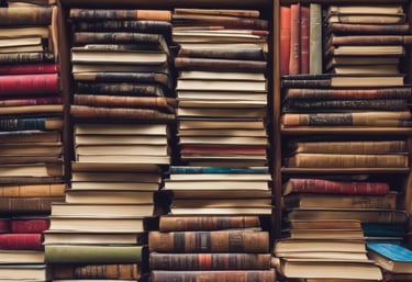 Pile of books and magazines