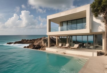 Close-up of hands shaking over architectural blueprints symbolizing trust and partnership