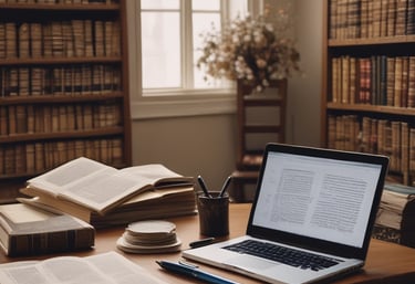 Stack of vintage devotional books with a modern Kindle device on top