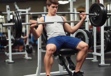 A young girl proudly reaching a climbing wall peak, with peers watching in encouragement.