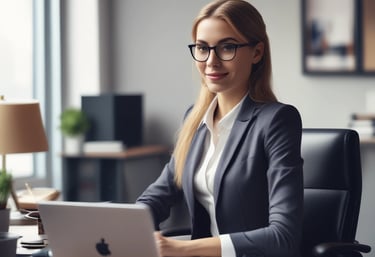 A person wearing a high-visibility security vest stands in a retail environment. The background is slightly blurred, showing other people and shelves stocked with products.