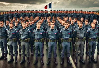 soldats au rassemblement garde a vous
