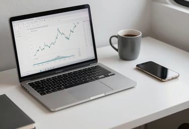 a man riding a skateboard down a street next to tall buildings