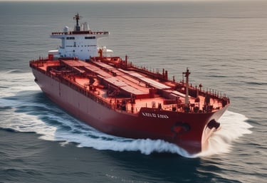 A laptop with a financial website open is centered on a white table. The screen displays a mint green background with text related to commission-free stock trading, accompanied by a gold object resembling a bridge. To the left, a smartphone displays a financial app with a graph and monetary figure. A cup of coffee sits on the right side, adding a casual work environment atmosphere.