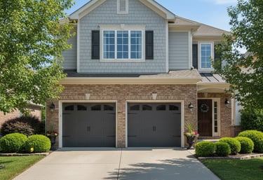 Photo of a residential home with 2 steel door garage doors in Edinburg, TX