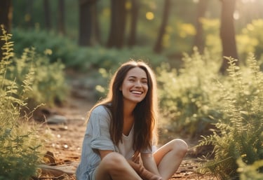 A serene therapist's office with soft lighting and comfortable seating.