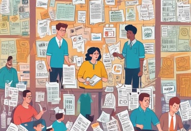 A person is performing acupuncture by gently inserting a thin needle into another person's skin. The focus is on the hands and needle, with a tattoo visible on the forearm. The setting appears to be a clinical environment with diagrams on the wall.