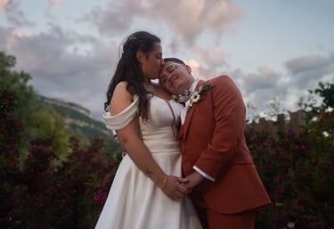 Reportage mariage, photographie au coucher de soleil