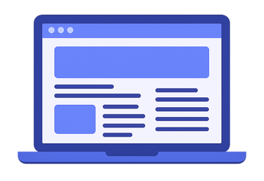 Website layout illustration