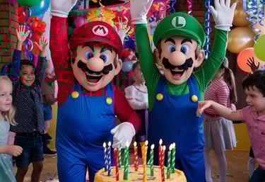 ALQUILER Y RENTA MARIO BROSS Y LUIGUI BOTARGAS EN GREENVILLE PARA TU CUMPLEAÑOS