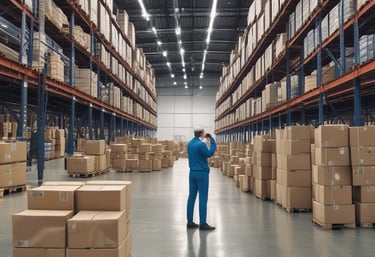 person holding brown and blue box