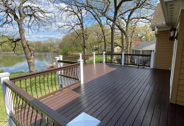 after image of northern remodels deck stain treatment in Saint Paul MN