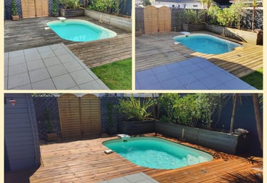 Nettoyage et saturation d'une terrasse en bois