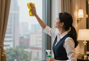 Close-up of a champagne gold serif font logo embossed on a translucent glass surface.