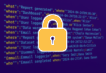 data of an audit trail hiden by a lock