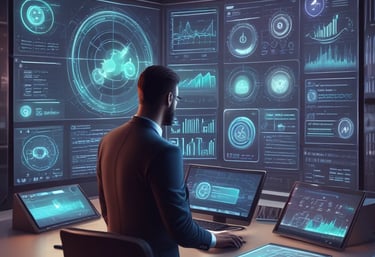 Close-up of a laptop screen showing security audit reports and compliance checklists.