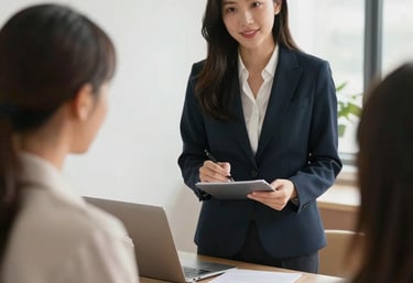 a man riding a skateboard down a street next to tall buildings