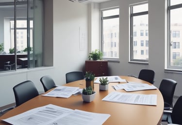 A diverse group of professionals collaborating around a conference table.