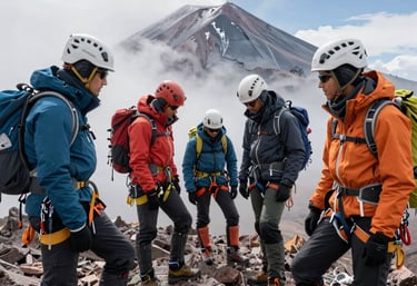 man running on edge near mountain