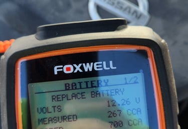 Fast T's Foxwell Battery Tester providing a battery analysis 
