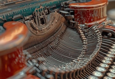 Closeup of old typewriter