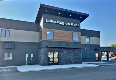 local construction project on lake region bank
