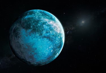 Artist rendering of a ninth planet in the solar system beyond Pluto. (Illustration by Tobias Roetsch/Future Publishing via Ge