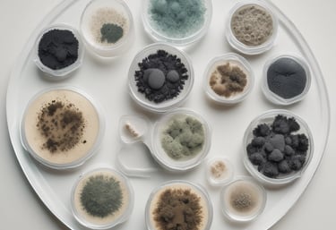 A person wearing a lab coat is inspecting a 3D printer in a modern, well-lit laboratory setting. The room has multiple 3D printers placed on shelves, with visible ventilation ducts and a clean, organized environment. The light from the overhead fixtures and windows highlights the mechanical equipment.