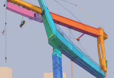 A mechanical laboratory setup featuring a robotic arm and several mechanical components, including precision instruments and metallic structures. The setup appears to be for industrial automation or testing purposes, with a clean and organized environment.