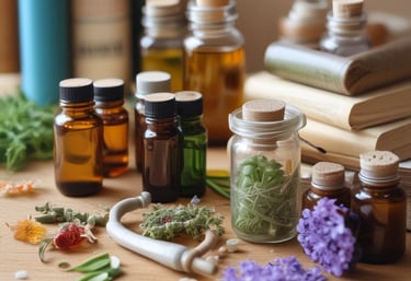 A practitioner administering homeopathic treatment.