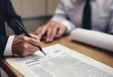 Business handshake with government official.