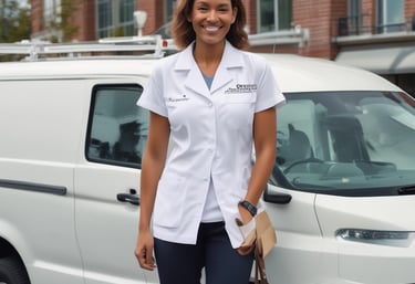 a man riding a skateboard down a street next to tall buildings
