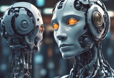 Close-up of a cloud server rack illuminated with blue lights in a data center.