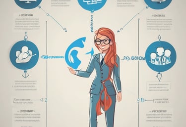 A close-up of a computer screen displaying automated workflow diagrams.