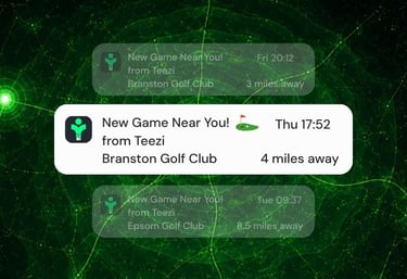Realtime golf alerts near you