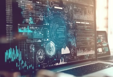exibição digital de uma tela de computador