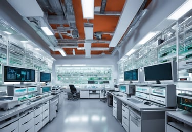 A vibrant amusement arcade featuring various games and bright neon signs. Mechanical horse rides are in the foreground, surrounded by claw machines with plush toys. The entrance is adorned with signs for a cinema and arcade, creating a lively and colorful atmosphere.