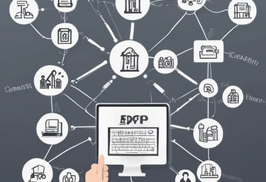 a man riding a skateboard down a street next to tall buildings