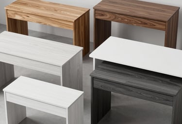 Modern office with a luxurious L-shaped manager desk bathed in natural light.