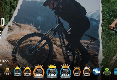 a man riding a bike on a mountain