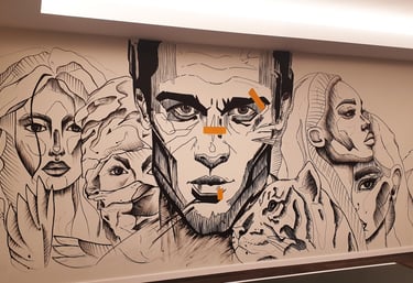 MURAL ART, WALL PAINTING, SIENU TAPYBA, EGLE ALEJEVAITE WWW.EGLEDESIGN.NET