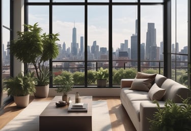 A well-staged apartment with fresh paint and modern furnishings ready for new tenants.