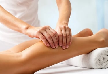 Sports massage of the calf muscle