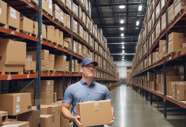 a man riding a skateboard down a street next to tall buildings