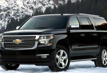 Black SUV outside wedding venue