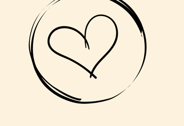 a heart shaped heart in a circle