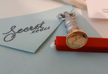 Secret code hot wax stamp