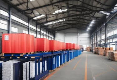 warehouse of a manufacturing facility