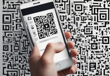 A laptop displaying a webpage with the text 'I design and develop experiences that make people's lives simple.' is placed on a wooden table. It is set in an outdoor seating area with white furniture and greenery in the background. The setting appears to be calm and conducive to work or relaxation.