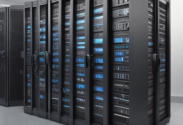 A laptop displaying a webpage with the text 'I design and develop experiences that make people's lives simple.' is placed on a wooden table. It is set in an outdoor seating area with white furniture and greenery in the background. The setting appears to be calm and conducive to work or relaxation.